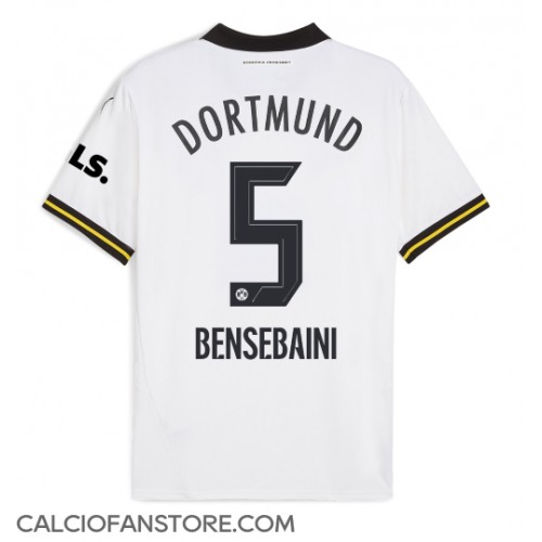 Maglia Calcio Borussia Dortmund Ramy Bensebaini #5 Terza Divisa 2024-25 Manica Corta